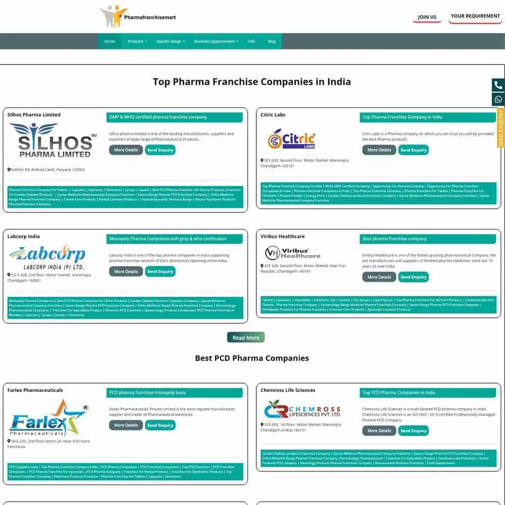 Pharma Franchise Kart — pharma B2B portal built and run by Rednirus Digital Media