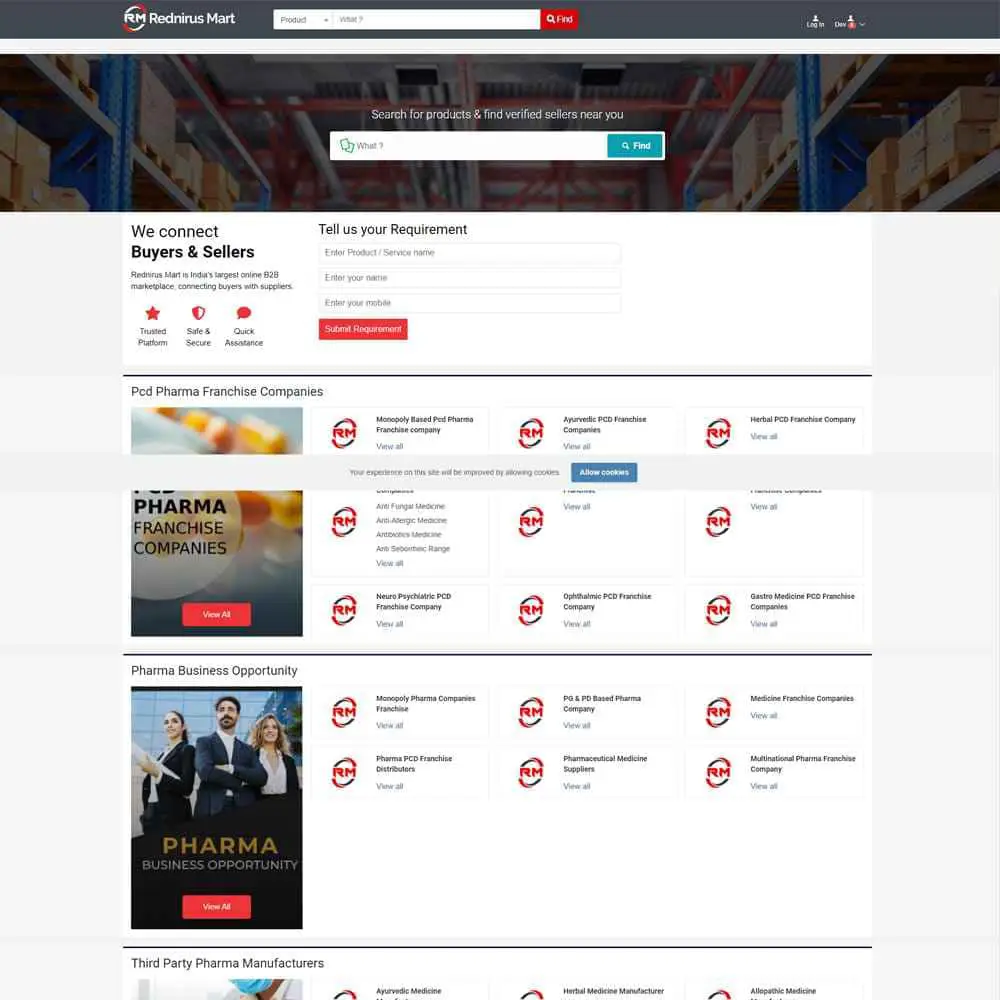 Rednirus Mart — pharma B2B portal built and run by Rednirus Digital Media